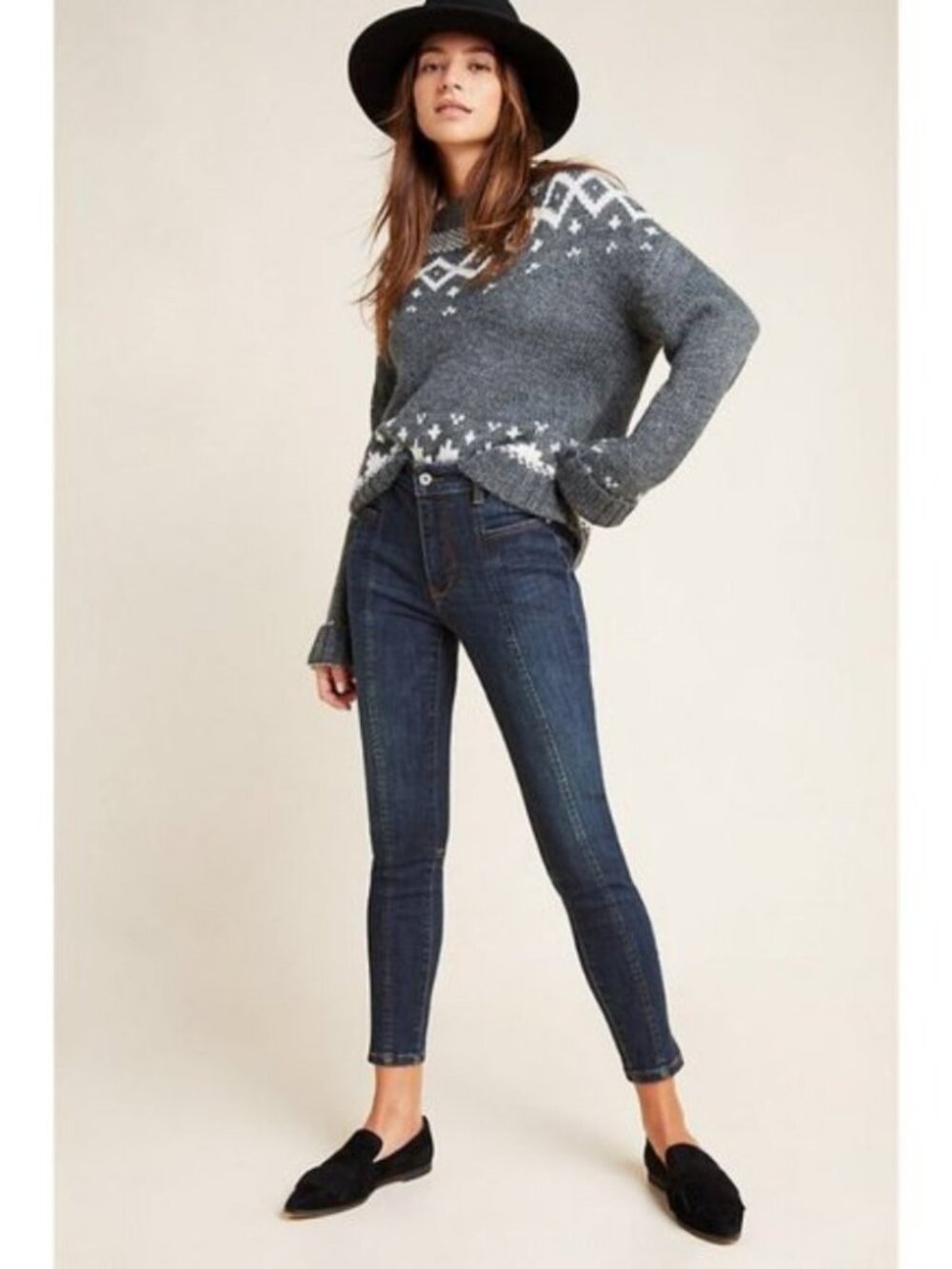 Pilcro Front Seam High-Rise Denim Leggings